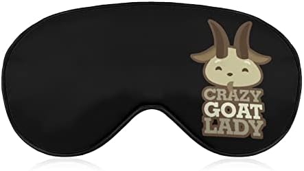 Луда коза дама за спиење маска со прилагодлива лента за меко око затемнување за слепите за следење за патување за релаксирање