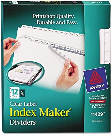 Индекс Творецот печати &засилувач; Применуваат Јасна Етикета Разделувачи Со Бела Боја