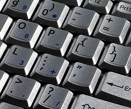 4Keyboard Француски азерти тетратка нетранспарентни налепници на тастатура за сребро