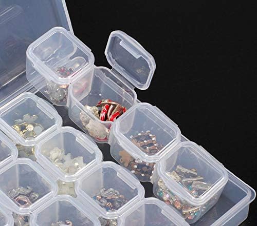 Анкус 28 Слотови Прилагодливи Јасно Пластични Кутија За Складирање Случај Накит Шминка Мушка Организатор За Домашна Соба КУТИЈА