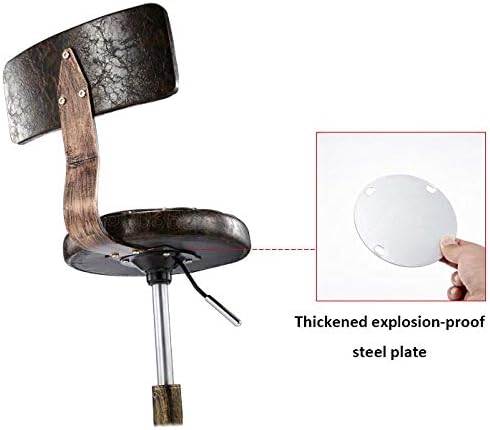 Студио столче на тркалото ， ролери столче со тексас шема PU синтетичко кожно седиште ， прилагодлива висина 48-58 см ， Поддржана