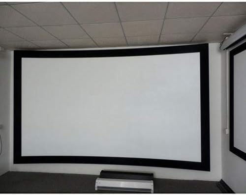 PDGJG 4K 16: 9 Бели ткаени акустични транспарентни прилагодени HD 3D Curved Fixed Frame Projector Screen за екран за проекција
