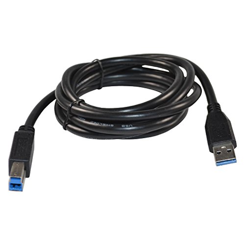 HQRP 6ft USB 3.0 Тип А-Машки До Б-Машки Кабел За Податоци Супер Брзински Кабел За Надворешен Хард Диск HDD/SSD Комплет; Докинг Станица;