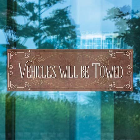 CGSignLab | „Возилата ќе бидат влечени -викторијански картички“ прозорецот за лепење | 36 x12
