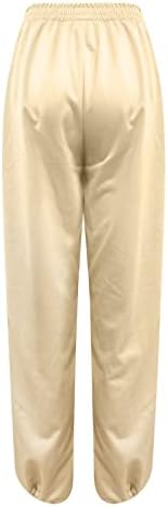 lesенски џогери на Lcepcy, за летни високи половини, обични панталони со цврста боја, удобни атлетски панталони со џебови