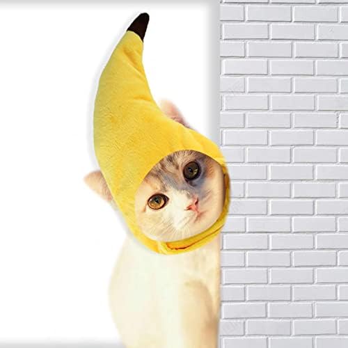 Капа Од Банана За Миленичиња Симпатична Облека За Глава За Миленичиња Мека Капа Во Облик На Костим Се Однесува На Мачки Маче Кученце