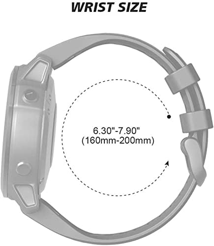 Ezzon Smart Watch Band За Garmin Феникс 7 7S 7X 6 6X 6X 5X 5S 3 3HR 935 945 Брзо Ослободување EasyFit Силиконски 20 22 26mm Нараквица