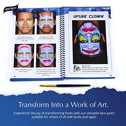 Графтобиската Шминка Го Обојува Лицето &засилувач; Боја За Тело - Сликарство За Лице Сет 5оз - Шминка За Ноќта на Вештерките - Шминка За Костими