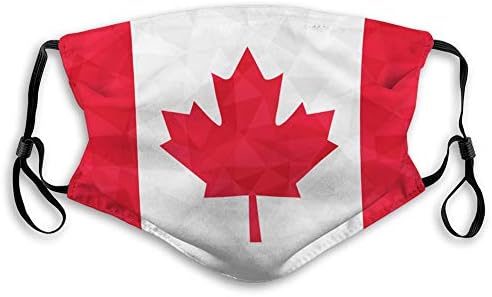 Ксунулин Декорација На Устата За Перење Повеќекратна Употреба Декорација На Устата знаме на Канада црвена Полигонална Спортска
