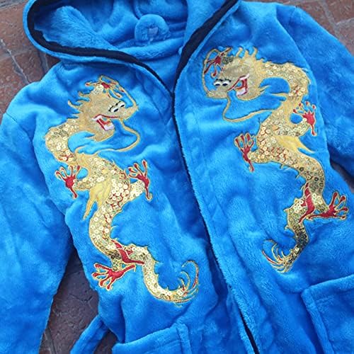 СТАПАЛА]Кинески змеј везени бањарка Момче ноќница Корали кадифе дома облека момче Колекционерски