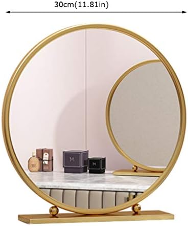 Големо Огледало За Шминка, Огледала За Шминка Со Метални Рамки Огледало За Облекување На Подот Модерно Огледало За Суета/Козметичко Огледало-Златно