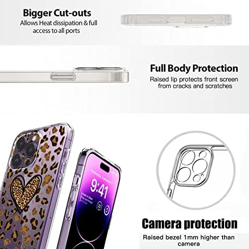 Jkxwl Компатибилен со Iphone 14 Pro Max Case 6,7 Инчи, Модни Слатки Дизајни За Жени Девојки,Заштитен Заштитен Капак На Телефонот