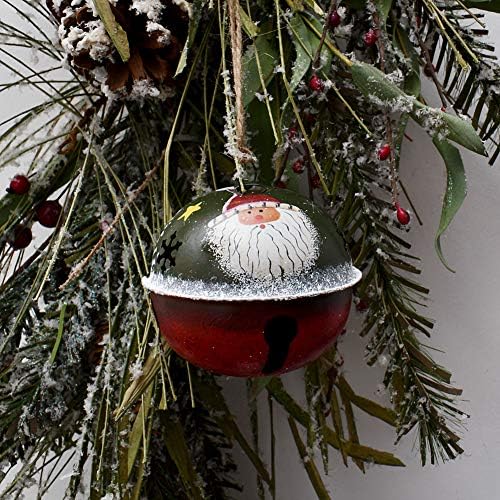 Орнамент за новогодишно дрво Метал рустикален ingингл Бело виси украси со снежен човек Дедо Мраз, декоративни sleвона за санки Зимски декор