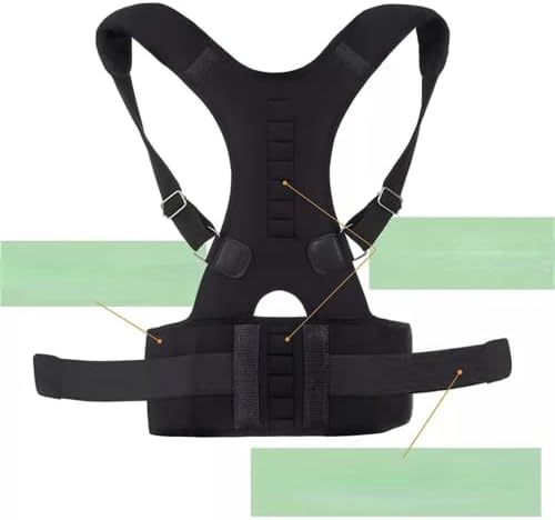 Коректор на држење на задната заграда на унисекс, магнетски лумбален ремен за поддршка на грбот за олеснување на болката во грбот.