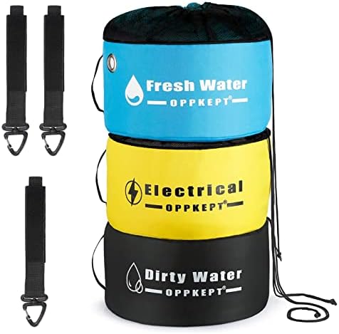 Actept RV торба за складирање на црева, додатоци за кампер и RV внатре за канализациони црева, црева за свежи/црни вода и складирање