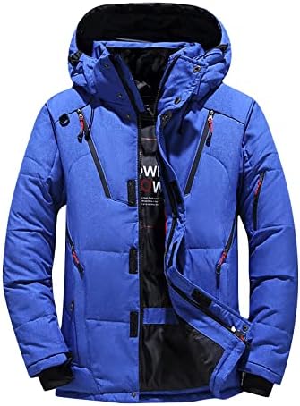 Јакни за зимски пуфери за машка зимска зимска палто топло поставено ветерно јакни со отстранливи јакни со аспиратор за мажи