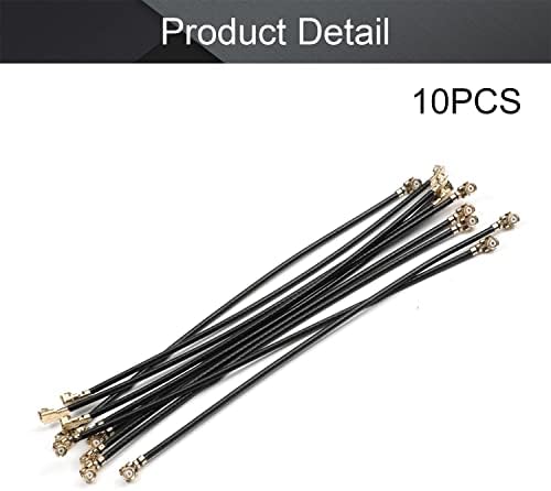 OthMRO 10PCS WiFi Pigtail Cable RF1.37 IPEX 1 до IPEX 1 конектор Метален кабел 0,1М со должина на адаптер за напојување Електронски