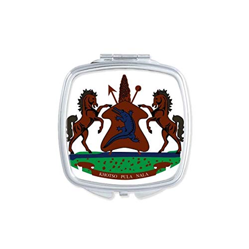 Лесото Африка Национален амблем огледало преносен компактен џеб шминка двострано стакло