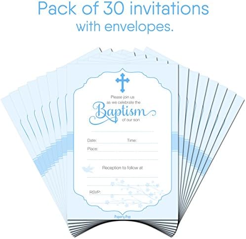 30 Покани За Крштевање Момче Со Пликови-Покани За Религиозна Крштевка - Пополнете Стил