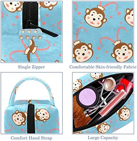 Тбуобт Козметички Кеси Чанти За Шминка За Жени, Мала Торбичка За Шминка Патни Торби, цртан филм за животни од мајмуни