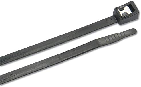 Гарднер Бендер 45-308UVBSC најлон за само-сечење кабел, 8 инчи, 50 lb. затегнување, опашка од пресврт, вратоврска, 20 pk., УВ отпорна црна
