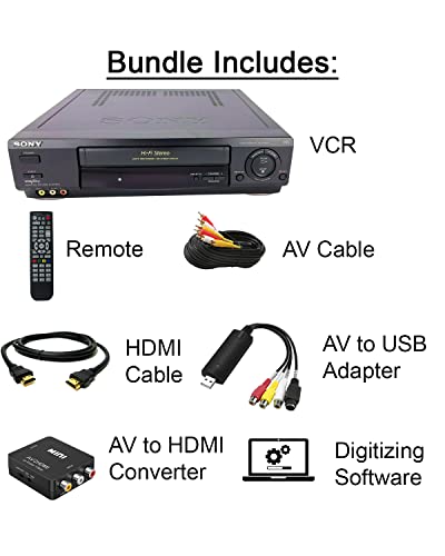 VCR VHS Трансфер Пакет За Дигитализирање НА VHS Ленти и Конвертирање НА VHS ВО ДВД w / USB Адаптер и Кабли
