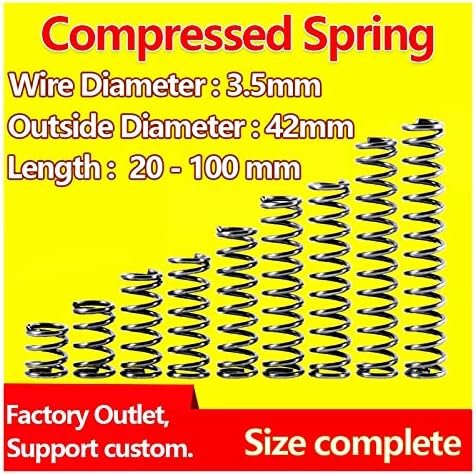 Замена на машини за играчки пролетна компресија на пролетната плоча за притисок на пролетта дијаметар на жицата 3,5мм, надворешен дијаметар