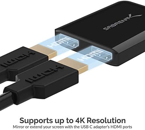 Адаптер за двојни HDMI на Sabrent USB Type-C + USB Type-A или Type-C до 2.5 Gigabit Ethernet адаптер