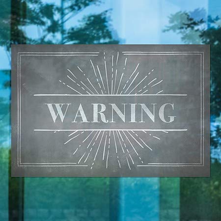 CGSignLab | Предупредување -Калк пукна прозорец за лепење | 30 x20