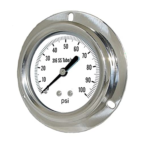 PIC GAUGES 314T-402CH 4 DIAL 30/0/300 PSI опсег, 2-1-2% точност