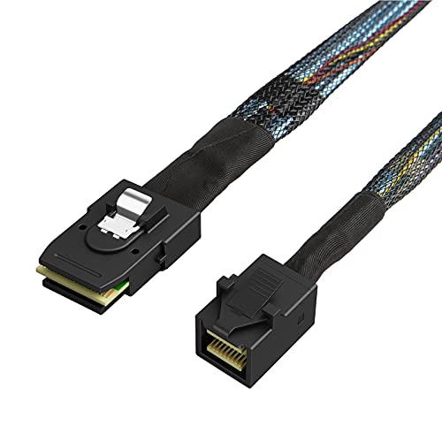 Внатрешен кабел за кабли за кабли за кабли, 1,6ft mini SAS SAF-8643 до Mini SAS 36Pin SFF-8087 кабел, Mini SAS 36Pin до SFF-8643