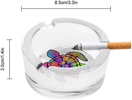 Морска желка Тај-Ди-Ди-Ди-стаклена пепелник околу цигарите на држачот за подлога за пепел