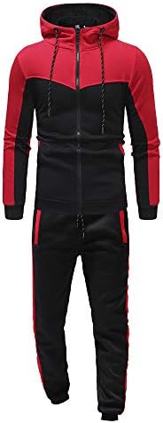 Есенски врвни зимски поставува спортски пакувања костум за машка тревка за џемпери панталони за машка машка блуза со големина црвена