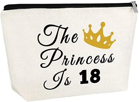 Гфхздмф 18 Годишен Роденденски Подарок За Неа Претворајќи Осумнаесет Подароци 18 Симпатична Торба За Шминка Среќен Подарок За 18 Ти Роденден