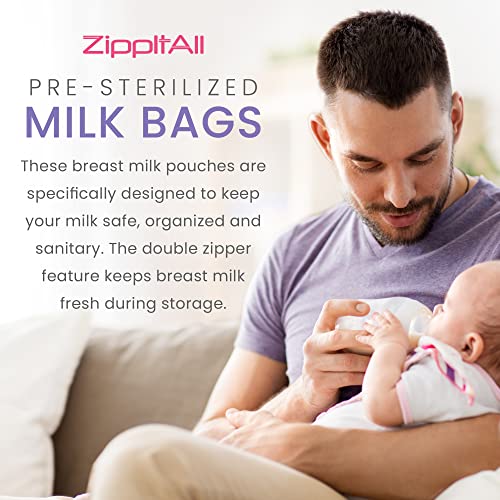 Дирозни Кеси За Складирање Мајчино Млеко-Отпорни На Истекување 200 Брои Двоен Патент 6 Мл Капацитет Екстра Дебел И Печат Бпа/Бпс