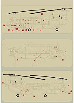 Декал за авион CH-47 додатоци на авиони Chinook 1/32 Скала за печатење 32-007