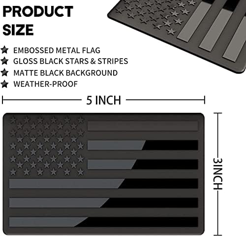 Muzzys 3 x5 Сите Црни Покори Врежана Лево &засилувач; Десно Американско Знаме Налепница Амблем Значка БЕЗ Четвртина Со Оглед На