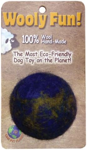 Едно Милениче Планета 86008 2.75-Инчен Волнена Забава Топката Куче Играчка