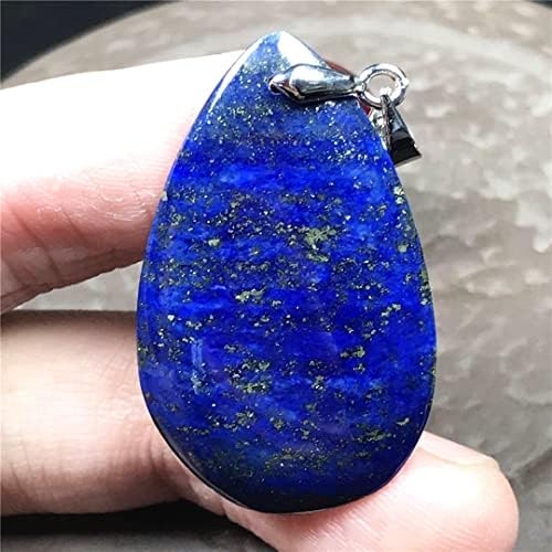 Природен кралски сино лаптис лазули камен редок лаптис приврзок накит за жена човек богатство реики luckубов подарок кристал 33x20x5mm