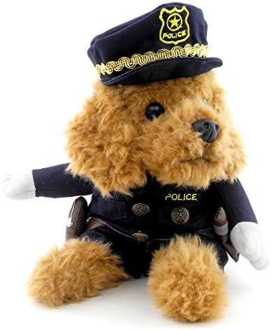 Smalllee_lucky_store мачка куче полицаец костум облека за 20 lb кученце за миленичиња, X-large, црна