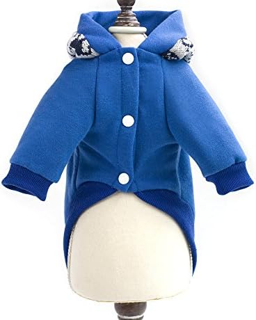 Smalllee_lucky_store британски стил руно џемпер џемпер јакна за мали кучиња, големи, сини