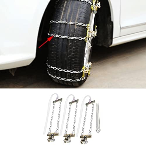 Додатоци за замена на ланецот на синџирот на гуми од 3 парчиња, а анти -лизгачки ланец за замена на ланецот за замена за лесен камион