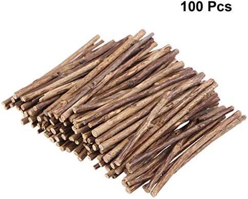 Sewacc 100pcs дрвени дрвени стапчиња за DIY занаетчиски фотографии Реквизити Дрвени занаетчиски стапчиња Фото стап 10 см долги, 0,3-0,5 см
