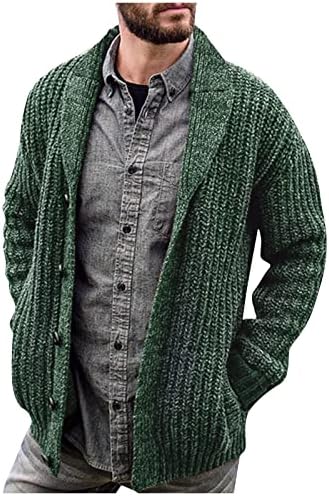 Машка машка крзно џемпер кардиган Европа и Америка цврста боја со долга ракав тенок плетен џемпер од џемпер со долг ракав