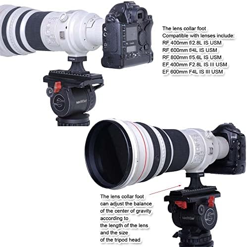 ИСХОТ ЛЕНСКИ јака стапиот статив за монтирање на прстенот Компатибилен со Canon RF 400mm f/2.8L е USM, RF 600mm f/4L е USM &