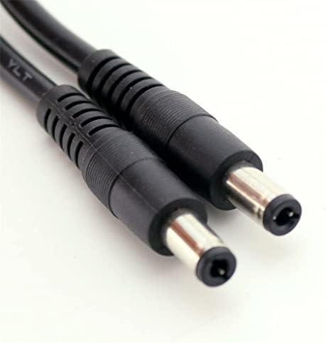 PulpV 2PCS CCTV DC Power Plug 5.5mm x 2,5 mm машки приклучок до 5,5 x 2,5 mm машки кабел за адаптер за адаптер 50cm 18awg 12V