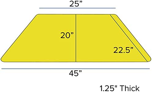 Флеш Мебел Мобилни 22.5В х 45 Л Трапезоидна Жолта Кс Ламинат Активност Табела-Стандардна Висина Прилагодливи Нозе