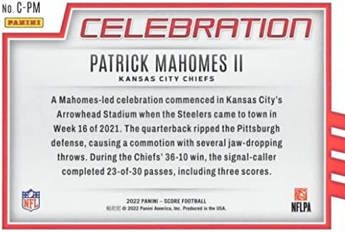 Патрик Махомс 2022 Резултат Прослава нане вметнете картичка 2 Сликајќи ја оваа суперerstвезда на началниците на Канзас Сити