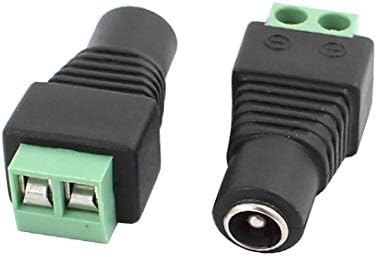 Нов LON0167 12PCS 2.1 Очистено X 5.5mm DC Сигурен ефикасен моќност Femaleенски приклучок за адаптер за адаптер за CCTV