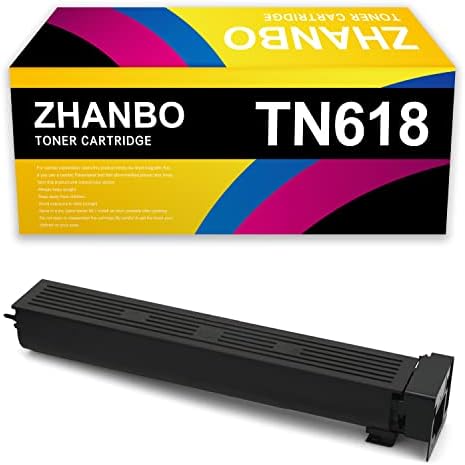 Zhanbo TN618 Rebrumbered Black Toner Castridge 37.500 страници TN-618 Replaacement за Konica Minolta Bizhub 552 652 Printers, 1 пакет